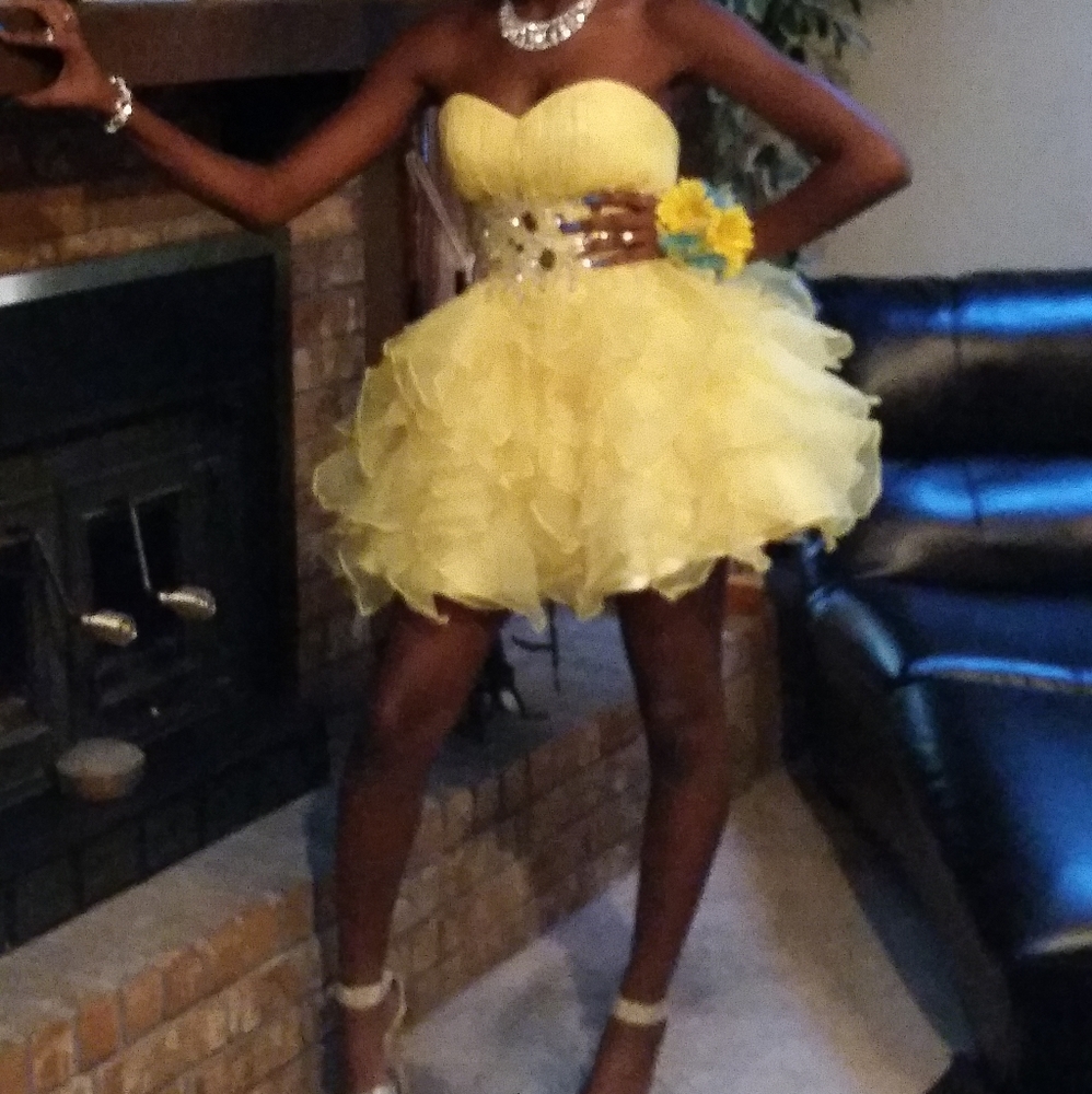 Yellow Homecoming Dress